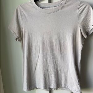 Madewell 100% Cotton | Women's Short Sleeve Crewneck Tee in Light Gray
